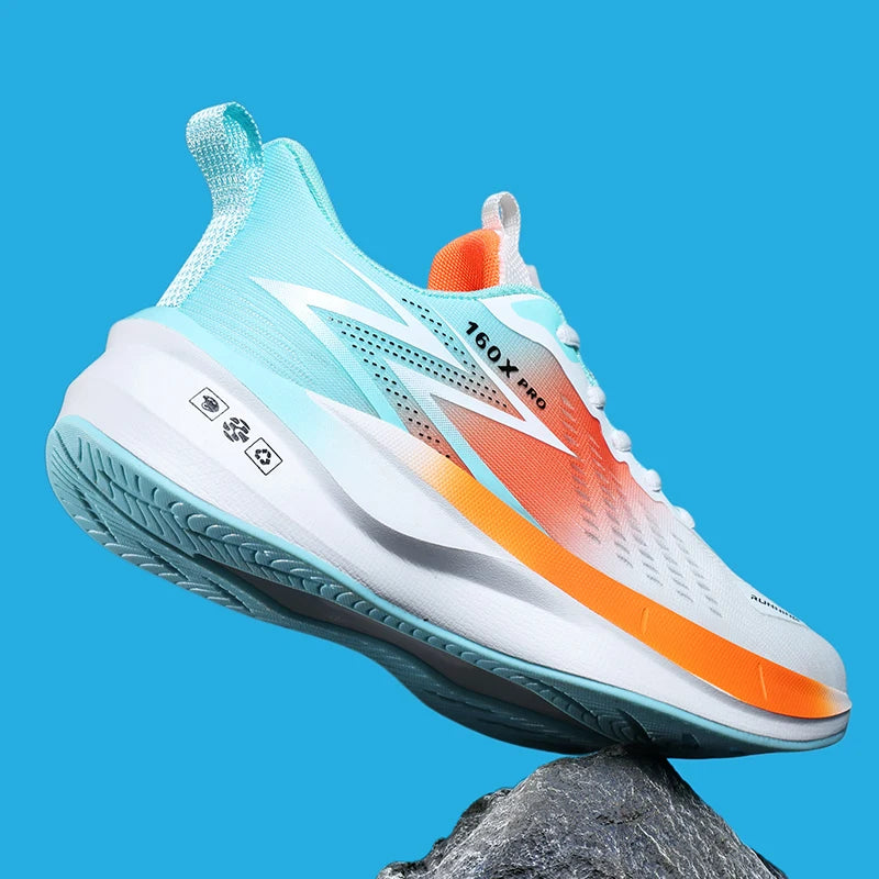 Running Shoes Speciality Marathon Men Sports Breathable Lightweight Carbon Board Women's Comfortable Athletic Nonskid Sneakers