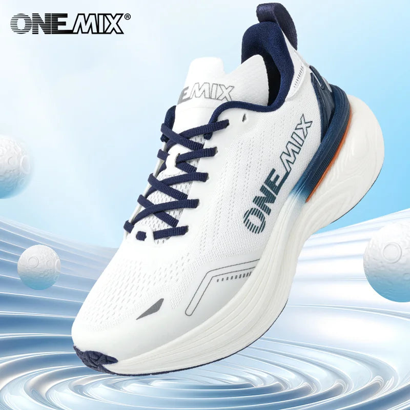 ONEMIX Bumper Max Jogging Running Shoes, Unisex Lightweight Sneakers, Road Wear-Resistant, Fashion Sports Fitness Shoes