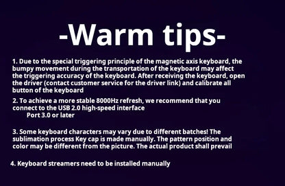 AULA WIN 68 HE Magnetic Axis Keyboard RT Gaming Mechanical Keyboard Wired 8KPolling Rate Full-Key Hot-Swappable