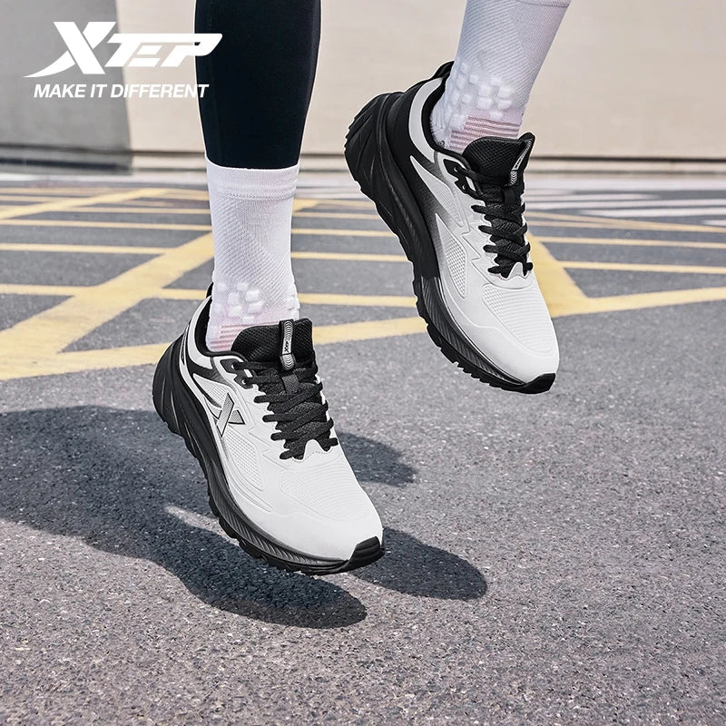 Xtep Male's Running Shoes Lightweight Breathable Shock Absorption Wear-Resistant Durability Cushioning Sneakers 875419110002