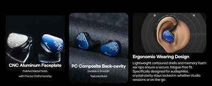 Linsoul Kiwi Ears Cadenza II IEM 10mm Titanium DD with KARS 2.0 Premium Construction Hifi Earphones & High-Quality Cable