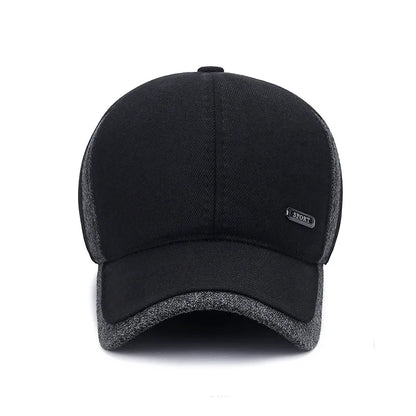 Waterproof Sports Cap Comfortable Adjustable Lined Earflap Cap Lightweight Winter Hat for Casual