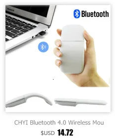 Bluetooth Wireless Arc Touch Mouse For Microsoft PC Laptop 1200DPI Optical Folding Mause Slim Notebook Gaming Computer Mice