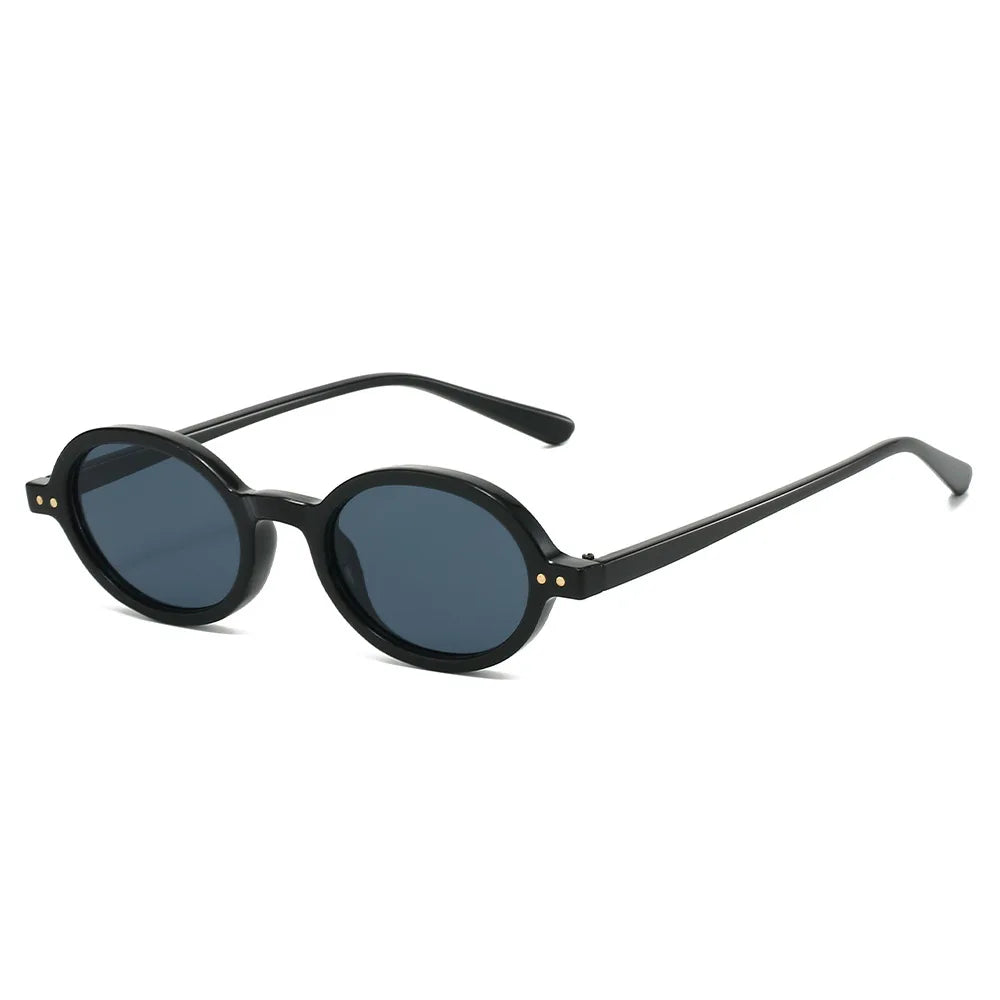 2026 Retro Small Round Frame Eyewear | Double Gold Rivet Accent | High-End Styling Sunglasses