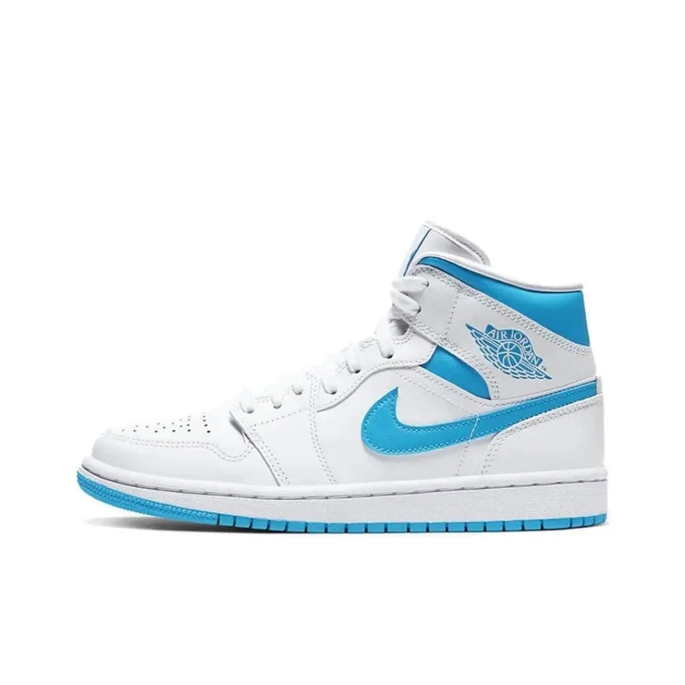 Nike Air Jordan 1 Mid Basketball Shoe Unisex Versatile for Multiple Occasions, Delivering Support and All-Day Comfort DV0991-101