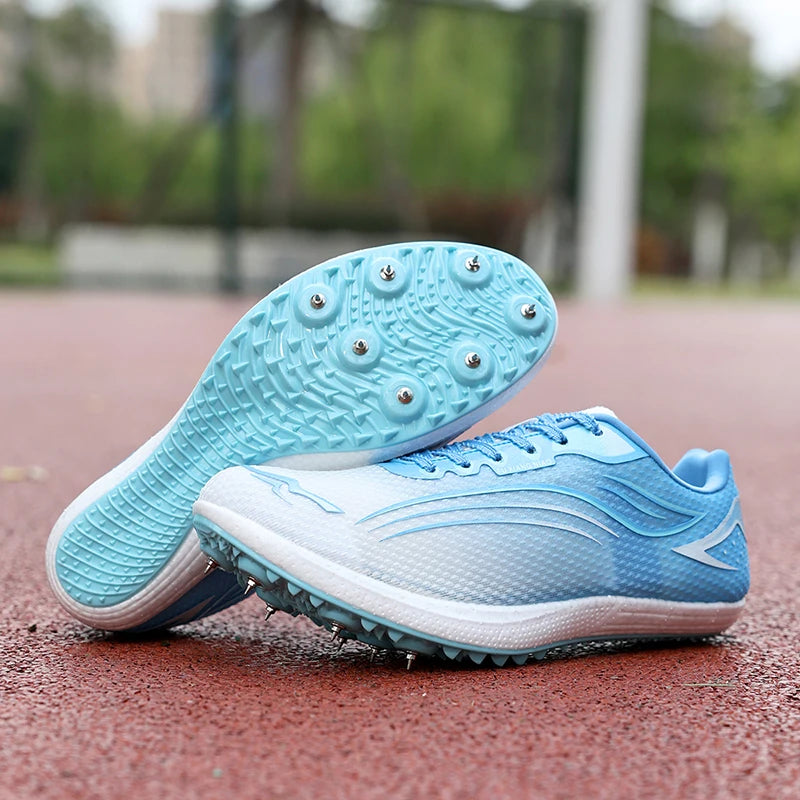 High Quality Men Women Track and Field Shoes Youth Anti Slip Sneakers Outdoor Professional Jumping Runn Shoes Student Trainers