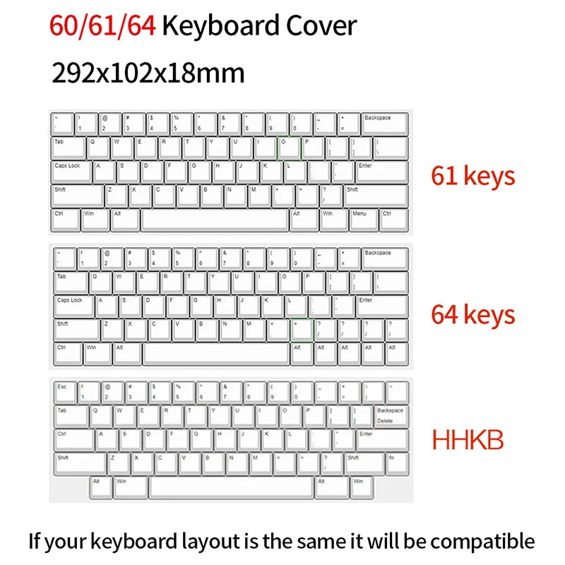 Acrylic Keyboard Clear Protector Case Mechanical Keyboard Dust Cover For 60/61/64 96 98104/108 Key Mouse Cover Keyboard Cover