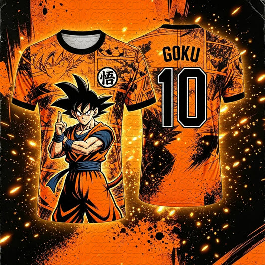 2026 Summer New Dragon Ball Goku 10 Print Quick Dry Jersey Adult Kids Breathable Basketball Soccer Sport T-Shirt Y2k