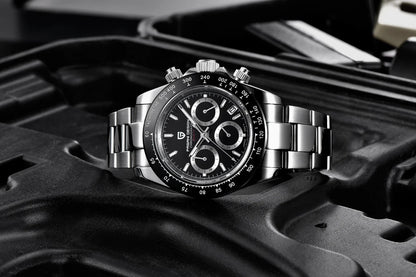 Vyriškas laikrodis „PAGANI DESIGN“ – modelis su spalvotais ciferblatais, prabangus kvarcinis rankinis laikrodis, chronografas su mechanizmu