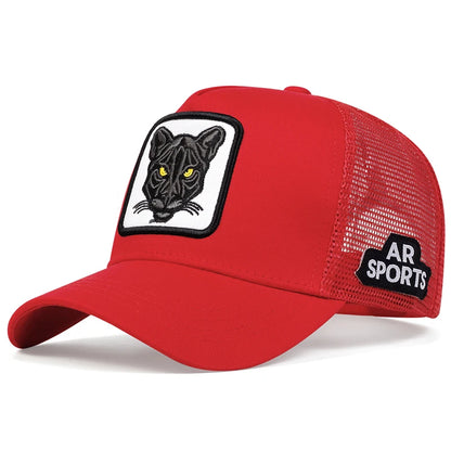 Fashion Cat Embroidery Baseball Cap Summer Breathable Mesh Caps adjustable Hip Hop Trucker Hats Men Women Outdoor sun Hats