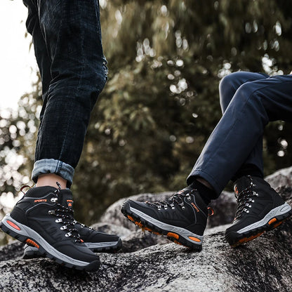 Outdoor Waterproof Hiking Boots for Men and Women, Spring and Autumn, Wear-Resistant Mountain Sports Boots, Hunting Sports Shoes