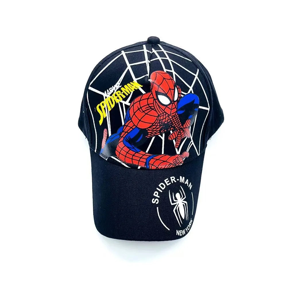 Summer children's hat, Marvel Spider-Man cartoon sun hat, net hat