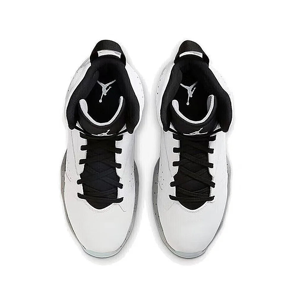 Jordan Lift Off Simple and Versatile Shock-Absorbing, Non-Slip, Wear-Resistant Mid-Top Retro Basketball Shoes for Men, White and Gray Ar4430-101
