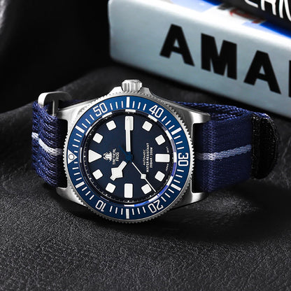 Tactical Frog FXD V4 Mechanical Watch NH35 Automatic Movement Titanium Mens Watches 200m Waterproof Sapphire Luminous 42mm Watch