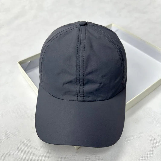 Summer Quick-dry Baseball Cap for Men Sun Hat Solid Color 100% Polyester Adjustable Cool Outdoor Riding Hiking Caps for Male