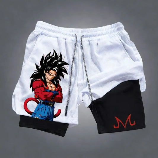 Dragon Ball Goku Unisex Harajuku Anime Printed 2026 Summer New Product Loose Sports Breathable Quick Drying Double Layer Shorts