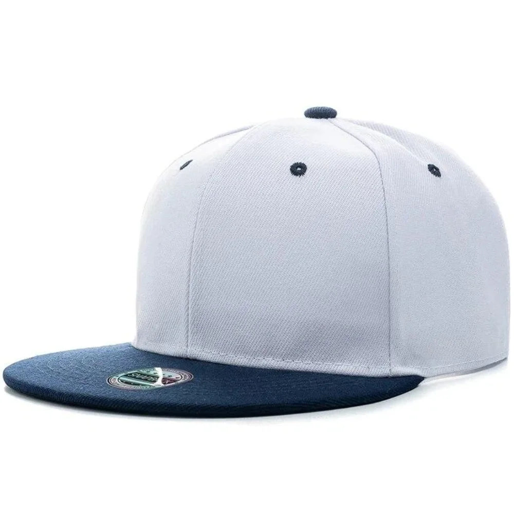 Cap Plain Snapback-kasket til voksne – Hip Hop-baseballkasket til mænd og kvinder – udendørs fritidskasket