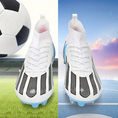 Men's New TF Football Boots Sneakers Society Turf Grass Ultralight Male Soccer Shoes Comfortable Ankle Football Shoes Futsal Fast