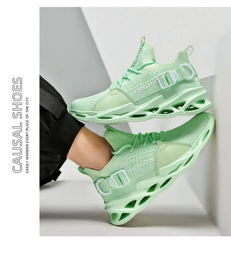 Hot Sale Fashion Purple Casual Sneakers Women Men Blade Running Shoes Big Size 48 Light Breathable Sports Shoes Men Mesh Sneakers