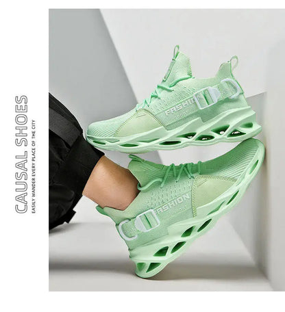 Hot Sale Fashion Purple Casual Sneakers Women Men Blade Running Shoes Big Size 48 Light Breathable Sports Shoes Men Mesh Sneakers