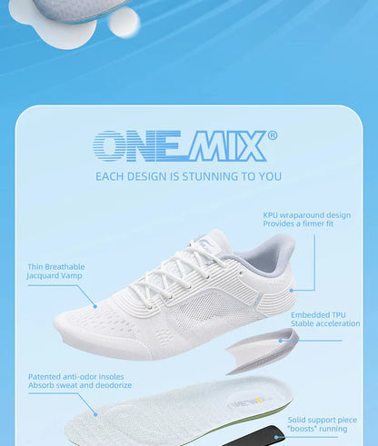 ONEMIX YUE SHUANG Παπούτσια Τρεξίματος για Άνδρες με Αερόσολα, Αθλητικά Trainers για Ζευγάρια, Αθλητικά Παπούτσια Runner για Outdoor, Γυναικεία Sneakers για Περπάτημα