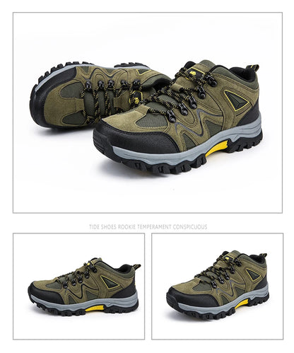 Men's Hiking Shoes All-Terrain Outdoor Sports Shoes Breathable Wear-Resistant Mesh Non-Slip Hiking Shoes Outdoor Cycling Shoes