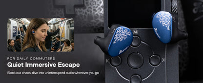 Linsoul Kiwi Ears Cadenza II IEM 10mm Titanium DD with KARS 2.0 Premium Construction Hifi Earphones & High-Quality Cable