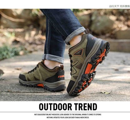 Men's Hiking Shoes All-Terrain Outdoor Sports Shoes Breathable Wear-Resistant Mesh Non-Slip Hiking Shoes Outdoor Cycling Shoes