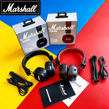 Marshall Major V 5 Wireless On-Ear Headphones - Bluetooth Deep Bass Stereo Sound Sports Gaming Headset with Mic