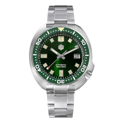 San Martin Turtle Men Diver Watch 44mm NH35 Automatic Mechanical Wristwatch Sapphire Waterproof 200m Luminous Relojes SN0047
