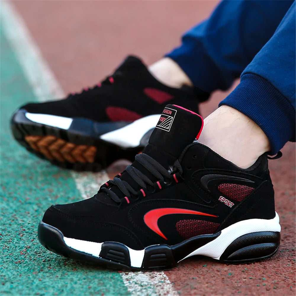 Zapatillas deportivas modernas de talla grande para hombre con bloques de color, cómodas, antideslizantes, con cordones, casuales y resistentes para actividades al aire libre masculinas