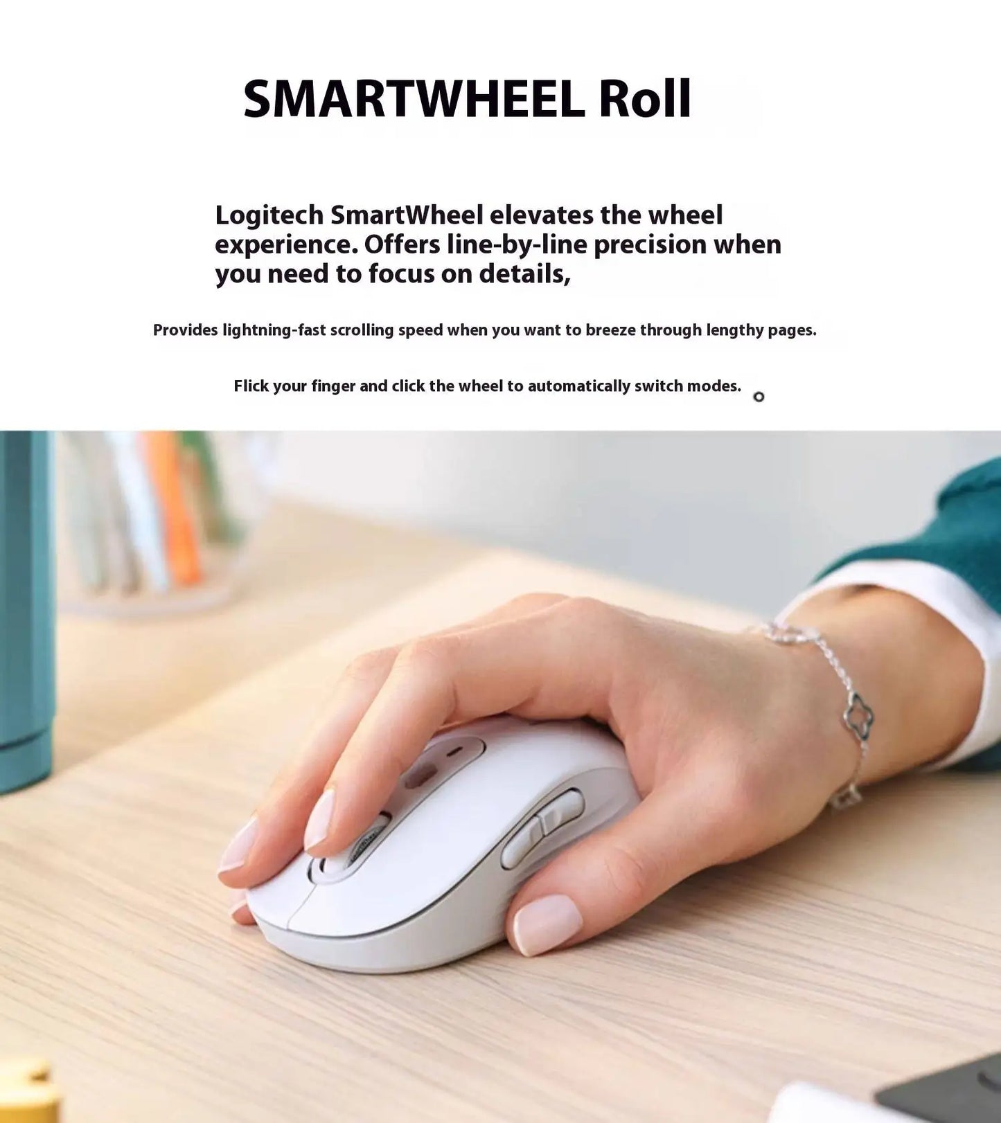Official Flagship Logitech MX Anywhere 3S Wireless Mouse, Light Sound Bluetooth Laptop, Desktop Computer M750 Series