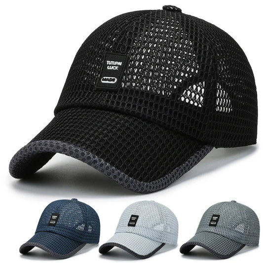 Summer Mesh Cap Baseball Breathable Outdoor Adjustable Snapback Hiking Fishing Cap Women Men Cool Casual Sport Cycling Cap