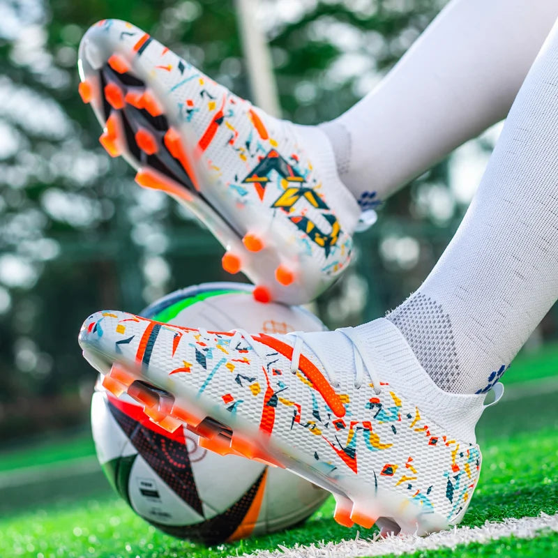 Ghete de fotbal profesionale pentru bărbați, din plasă respirabilă, crampoane antiderapante, sneakers rapizi la modă pentru gazon artificial, pantofi de fotbal pentru bărbați