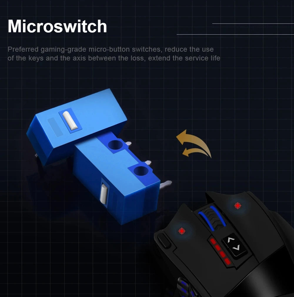 E-YOOSO RGB USB 2.4G Wired Gaming Mouse X-33 16000DPI 18 Buttons Programmable Backlight Game Mice Suitable for Desktop Laptop PC