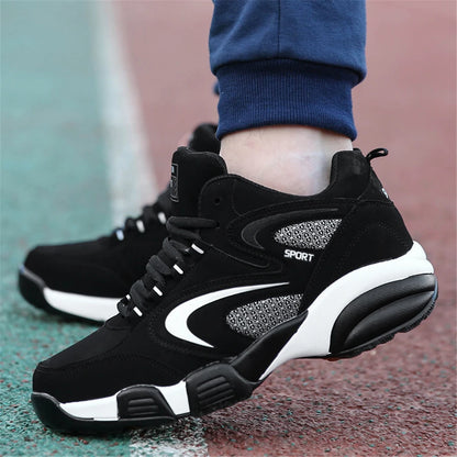 Zapatillas deportivas modernas de talla grande para hombre con bloques de color, cómodas, antideslizantes, con cordones, casuales y resistentes para actividades al aire libre masculinas