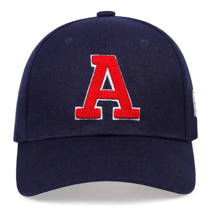 Unisex A Letter Embroidery Baseball Caps Outdoor Adjustable Spring and Autumn Casual Sunscreen Hat