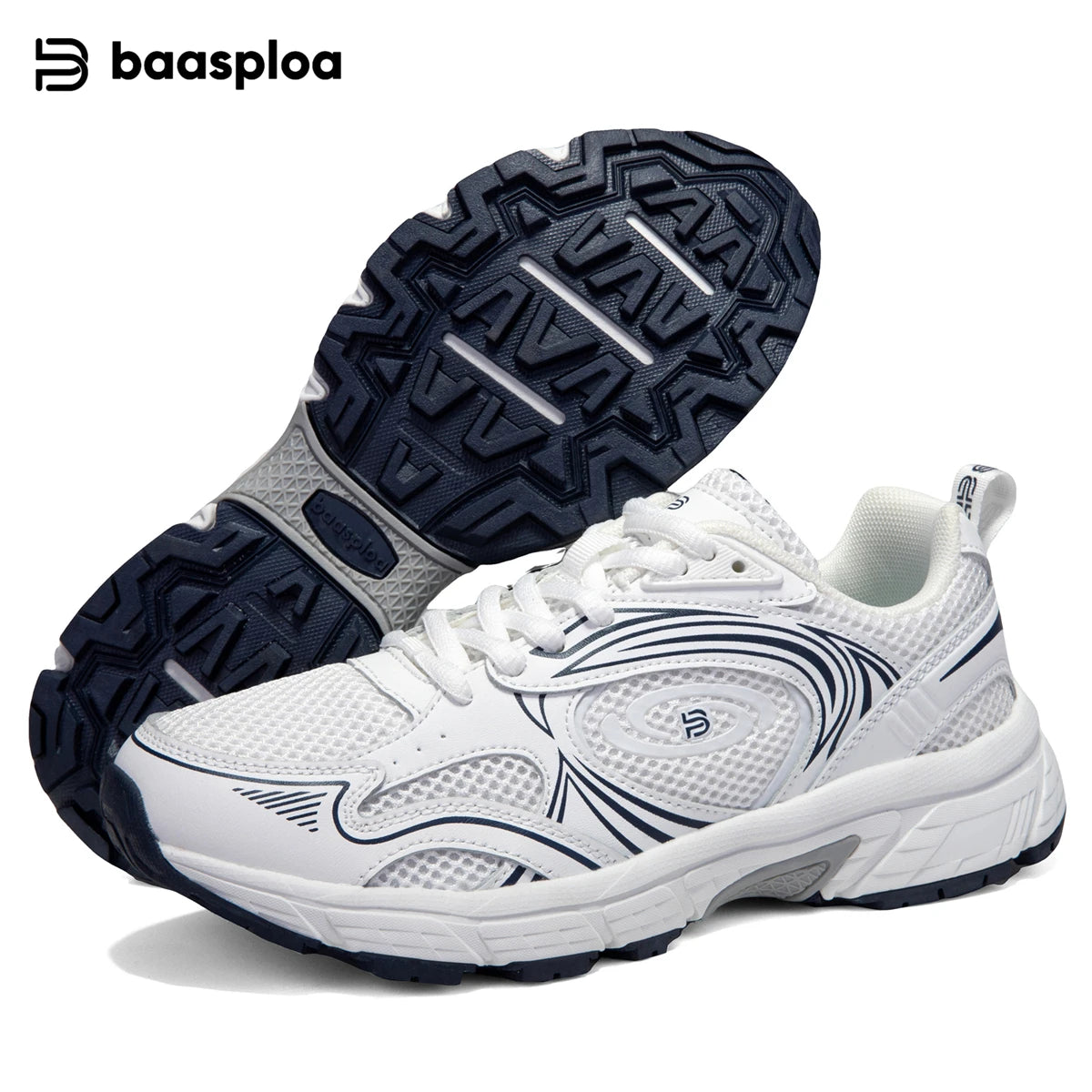 Baasploa Women Running Sneakers Brand Mesh Breathable Comfortable Walking Shoes Outdoor Anti-slip Female Casual Jogging Sports Shoes