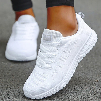 New Arrival Women Flats Footwear Lace-Up Flats Casual Sneakers Women's Soft Zapatos Mujer Plus Size