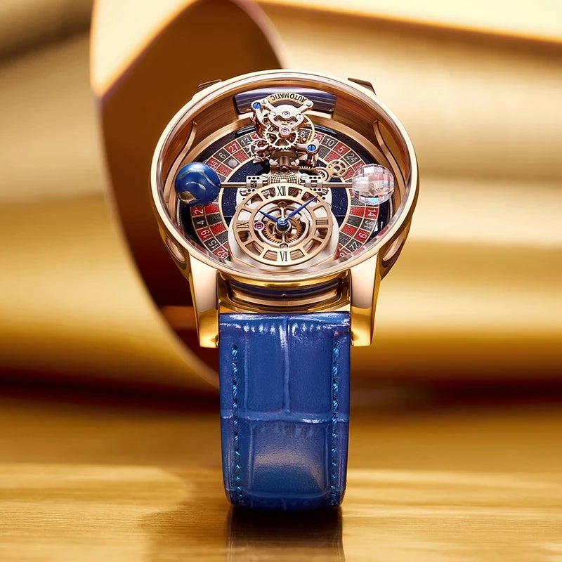 2024 PINDU DESIGN Men Watches Top Brands Luxury Celestial Series Roulette Creative Watch Quartz Wristwatch Montre Homme