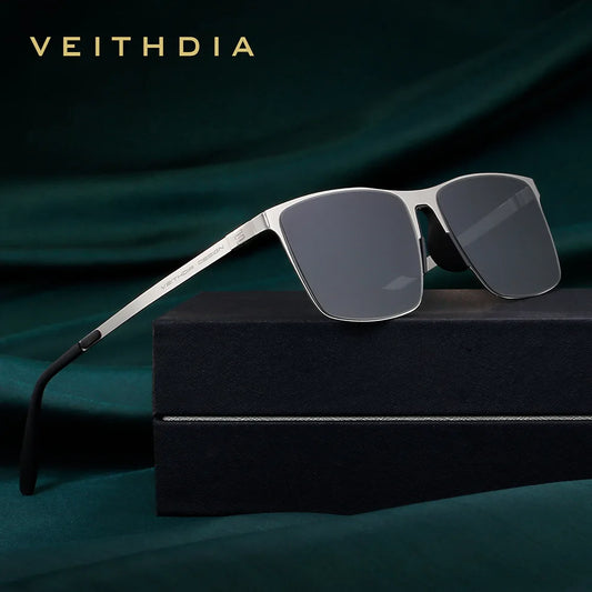 VEITHDIA Brand Fashion Sunglasses Stainless Steel High-definition Nylon Lens Polarized UV400 Eyeglasses For Men Women,  8212