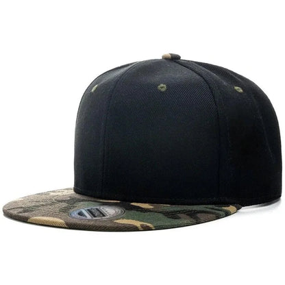Cap Plain Snapback-kasket til voksne – Hip Hop-baseballkasket til mænd og kvinder – udendørs fritidskasket