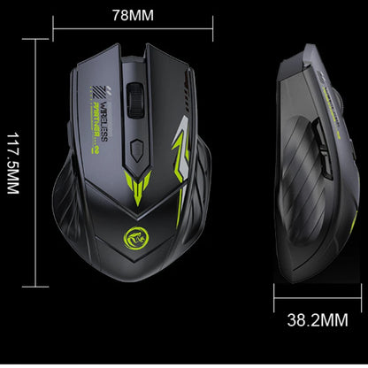 Wireless Gaming Mouse 2.4G USB Silent Mouse Dual Mode Bluetooth Rechargeable 1600DPI Mouse Computer Silent Mice for PC Laptop