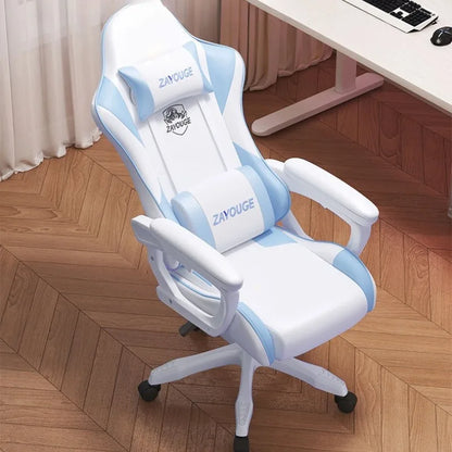 Household Comfortable Gaming Chair Office Ergonomics Mute Roller Computer Chair Bedroom Study Rotate Lift Backrest Chair