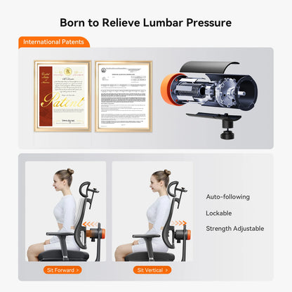 NEWTRAL MAGICH-BPRO Ergonomic Chair with Footrest,Auto-Following Backrest Headrest Office Chair,Adaptive Lower Back Support