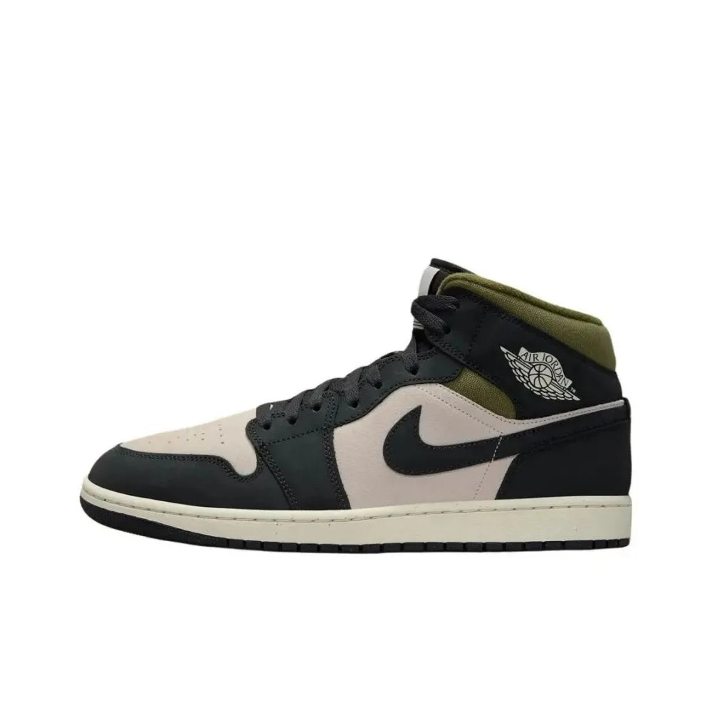 Nike Air Jordan 1 Mid Basketball Shoe Unisex Versatile for Multiple Occasions, Delivering Support and All-Day Comfort DV0991-101