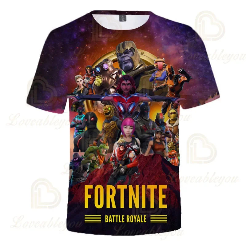Fortnite Men and Women Victory Children's Wear Battle Royale 3d Swearshirt Boys Girls Clothes Tops Kids T-shirt Hero Teen Tops
