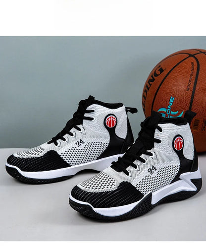 Große High-Top-Sportschuhe für Herren, lässig, atmungsaktiv und bequem, mit dicker Sohle – Basketballschuhe und Laufschuhe
