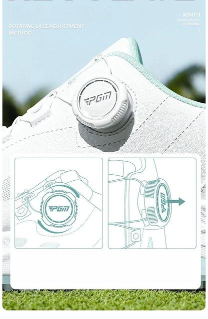 Scarpe da golf da donna PGM estive traspiranti con lacci a rotella, rialzate, antiscivolo, sneakers sportive outdoor coreane XZ417