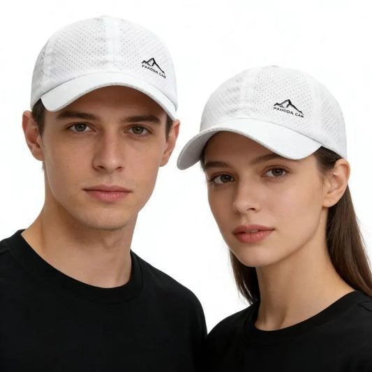 Unisex Perforated Running Cap - for Hiking&Outdoor Activities Quick Dry UV Protection Sports Hat  Lightweight Adjustable Sun Hat